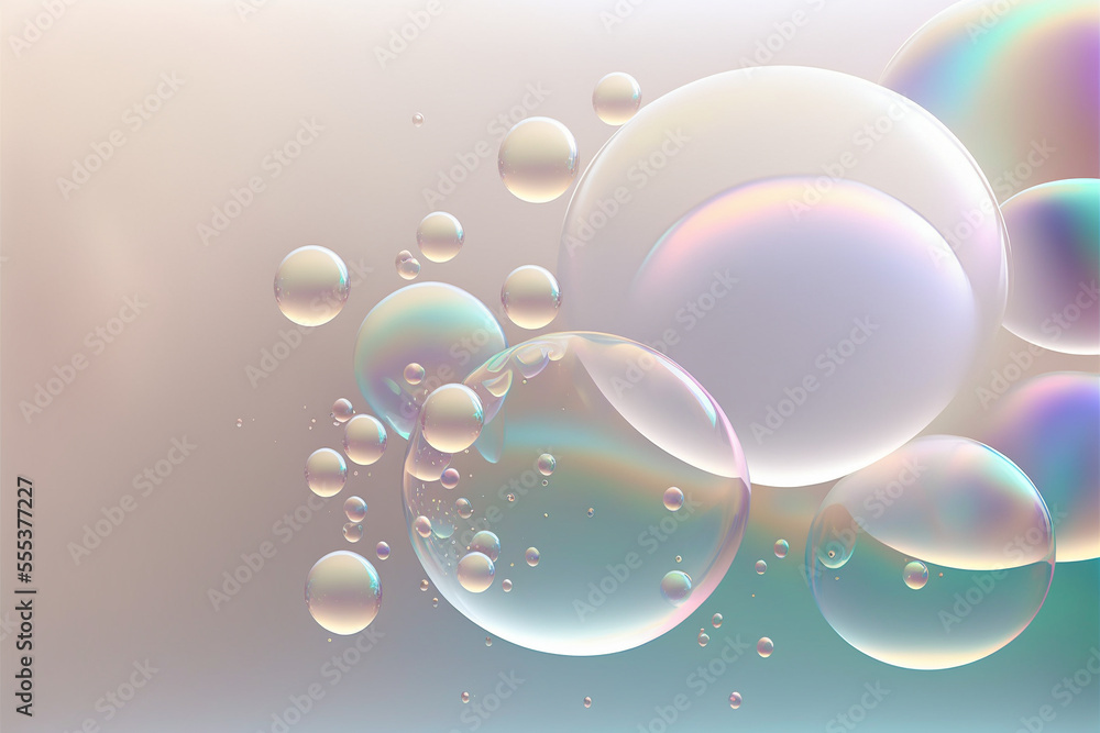 Buba Collection. Bubbles. Iridescent Gradient backgrounds