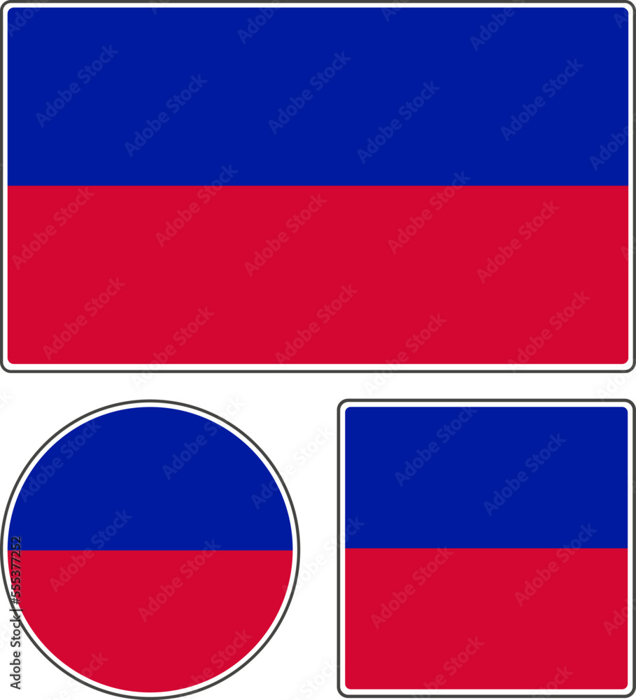 State flag of Haiti. Blue red vector illustration. State flag of Haiti. Blue red vector illustration.