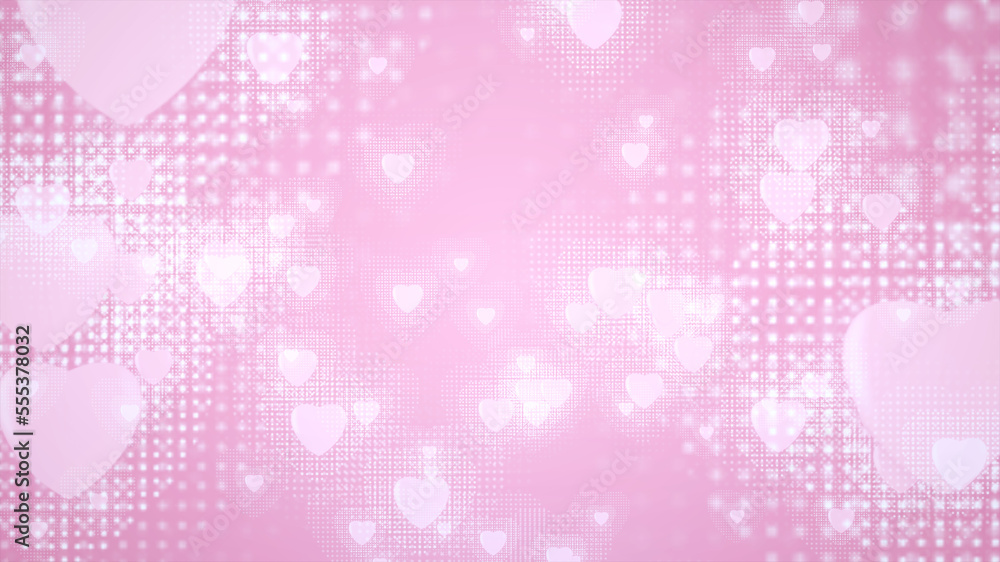 valentine's day background image White heart shapes of various sizes. scattered on a pink background valentine's day background image White heart shapes of various sizes. scattered on a pink background