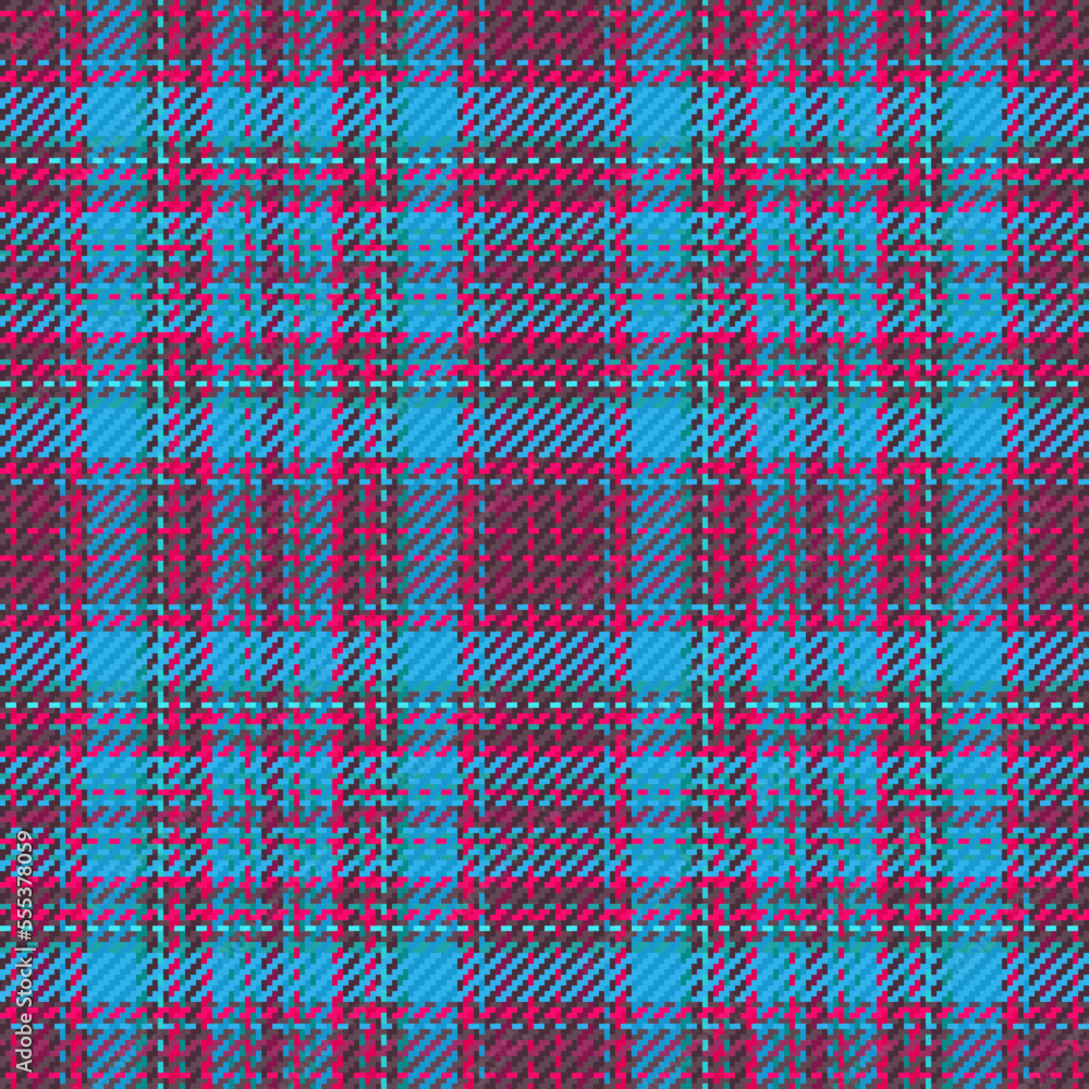 Fototapeta premium Background textile seamless. Plaid tartan check. Texture vector pattern fabric.