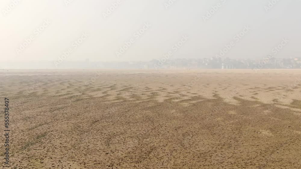 Varanasi Ghat aerial drone view, 4k morning on the Ganges, Benares, India Varanasi Ghat aerial drone view, 4k morning on the Ganges, Benares, India