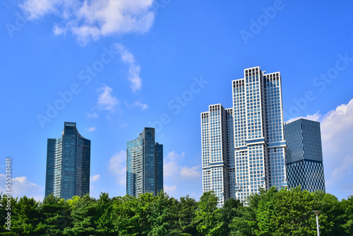 Skyscraper luxury penthouse scenery in Seoul                                                      