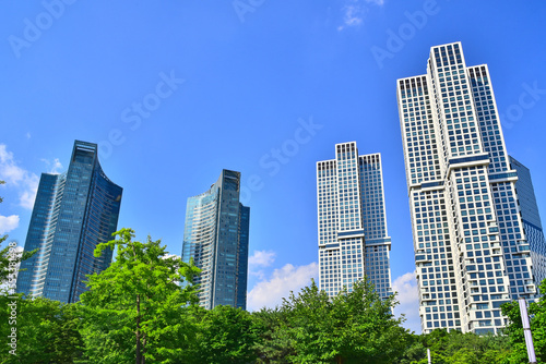 Skyscraper luxury penthouse scenery in Seoul, 서울의 초고층 럭셔리 펜트하우스 풍경