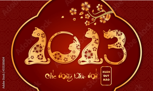 Four cats new year 2023 Quy Mao of the Vietnamese