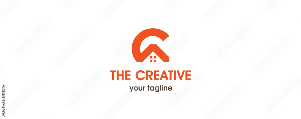 Obraz premium C real estate logo vector.