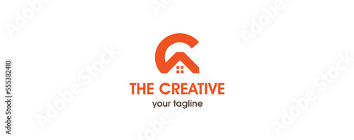 C real estate logo vector.