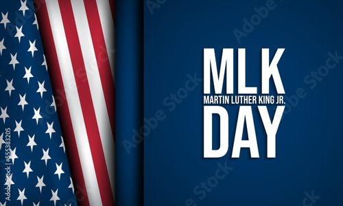 Martin Luther King Jr. Day Background. Banner, Poster, Greeting Card. Vector Illustration. 