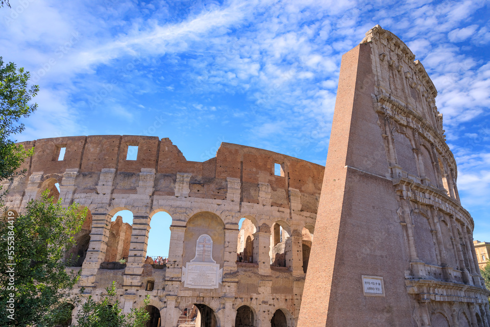 Typical view of Italy: the Colosseum in Rome.