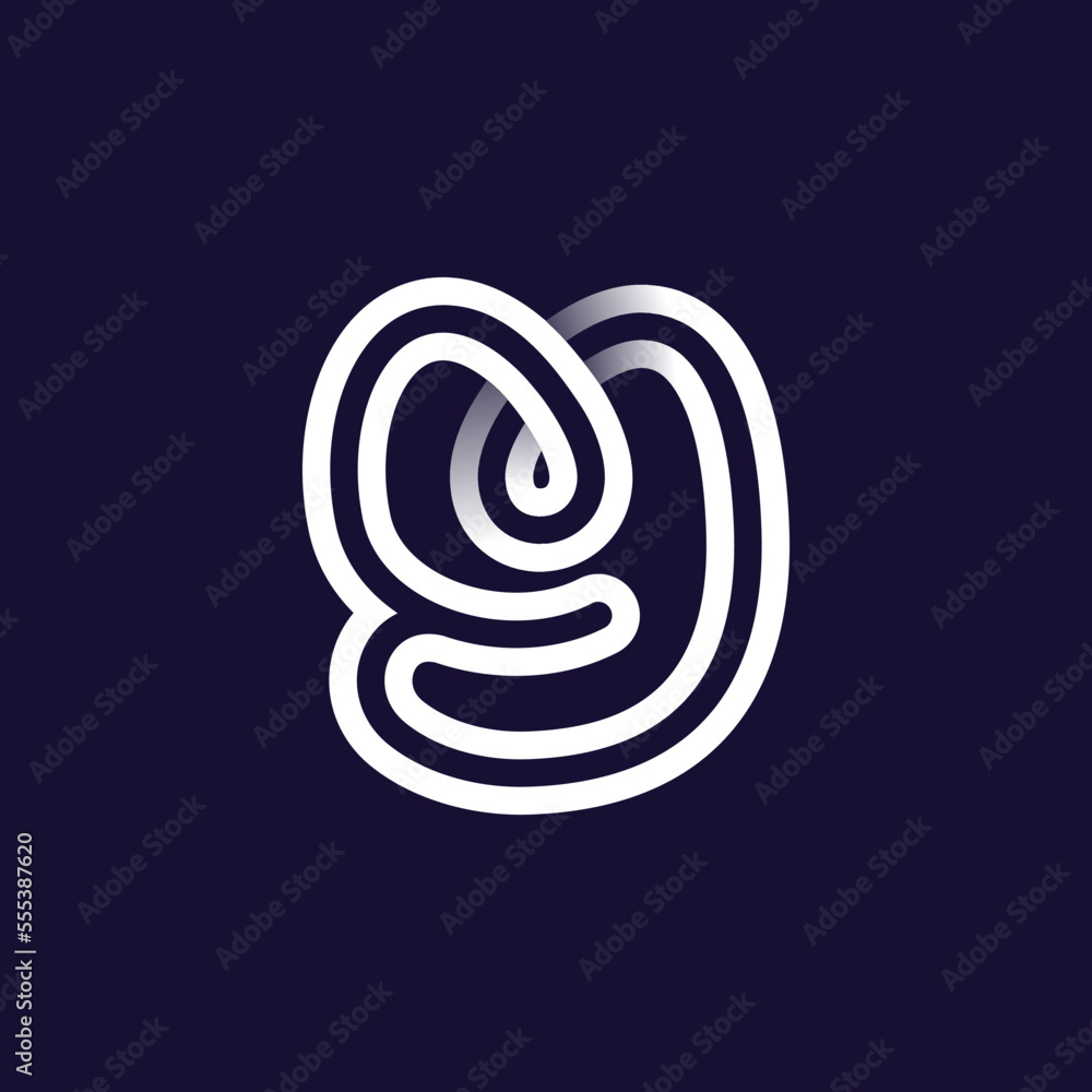 Y letter logo made of two white parallel lines on black background. Infinite loop icon. Y letter logo made of two white parallel lines on black background. Infinite loop icon.