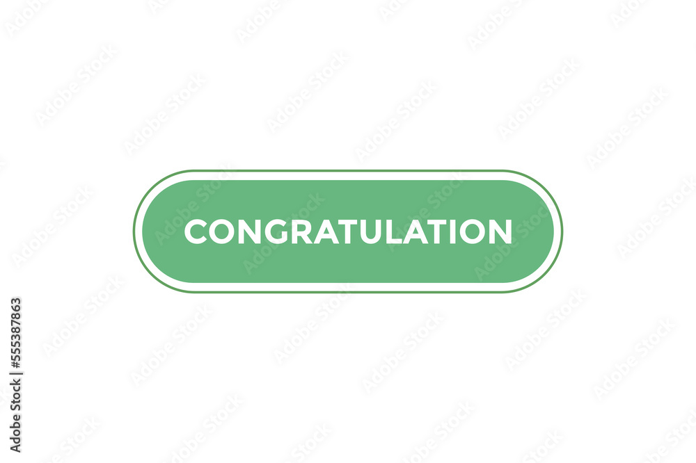 Congratulations button web banner templates. Vector Illustration
Congratulations button web banner templates. Vector Illustration