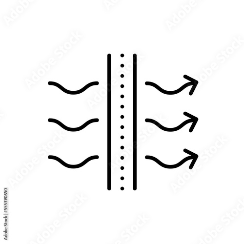 linear breathable material sign