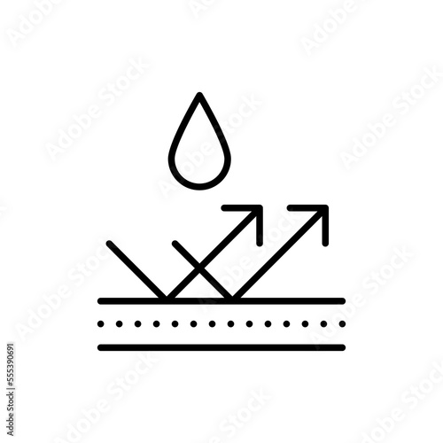simple hydrophobic material icon