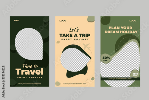 Travel holiday social media stories template