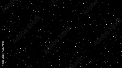 Stardust smoothly moving in space. Dying and soothing background. Backdrop for advertising, text. Scientific concept. 3D render