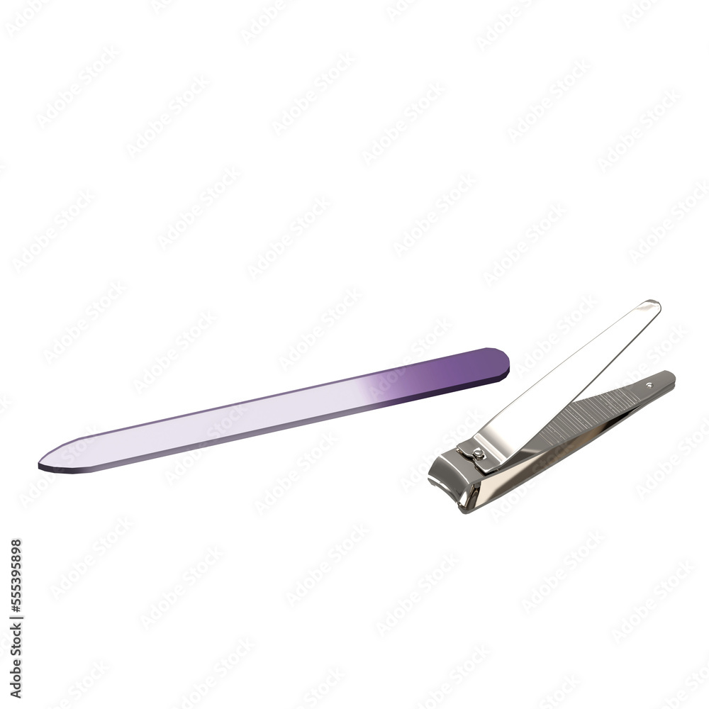 爪切り 爪磨き 爪やすり Nailclipper Nail File 3D rendered illustration 3DCG 透過PNG 爪切り 爪磨き 爪やすり Nailclipper Nail File 3D rendered illustration 3DCG 透過PNG