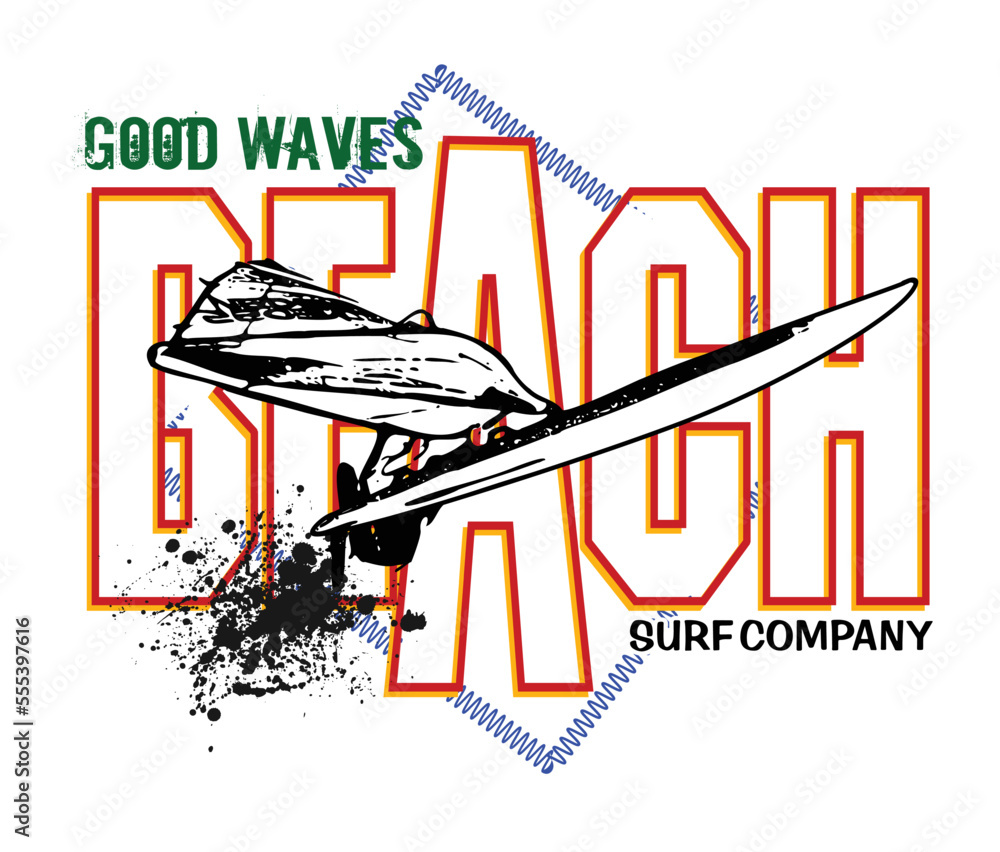 Surf Image vector illustration for your t shirt or your Design
