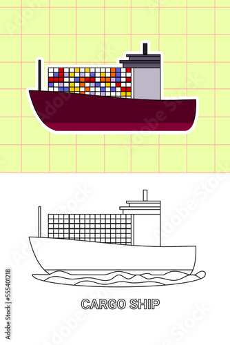 colouring page of all kind transportation