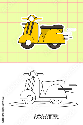 colouring page of all kind transportation