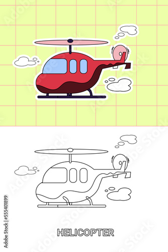 colouring page of all kind transportation