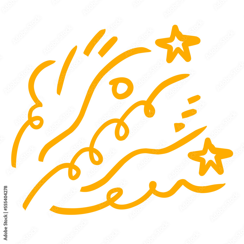 Obraz premium Confetti party popper hand drawn