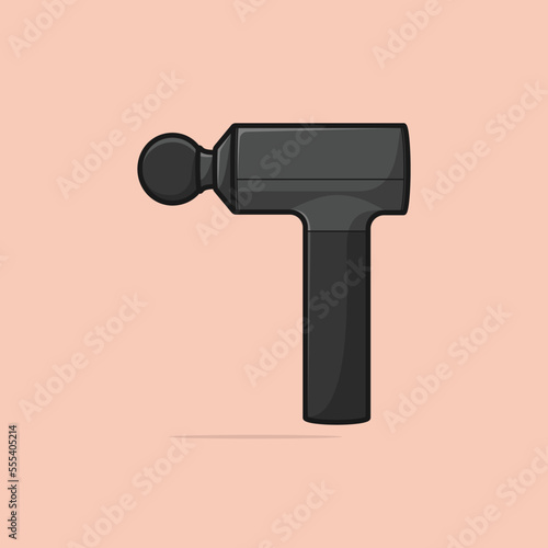 Massage Gun, Handheld Cordless Professional Percussion Deep Tissue Body Muscle Massager Isolated on pink Background