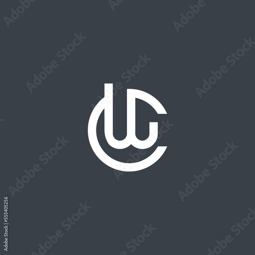 CW initial monogram vector icon illustration