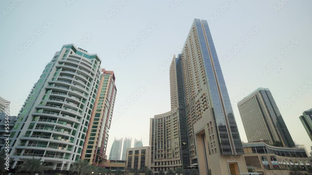 Modern apartment buildings at Dubai Marina in Dubai, United Arab Emirates Modern apartment buildings at Dubai Marina in Dubai, United Arab Emirates