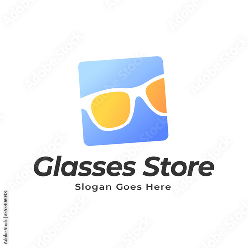 Glasses Logo Design vector . logo for glasses shop
