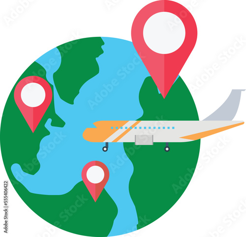 Airplane Travel Vector Icon
