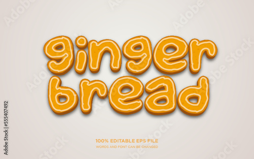 gingerbread editable text style effect