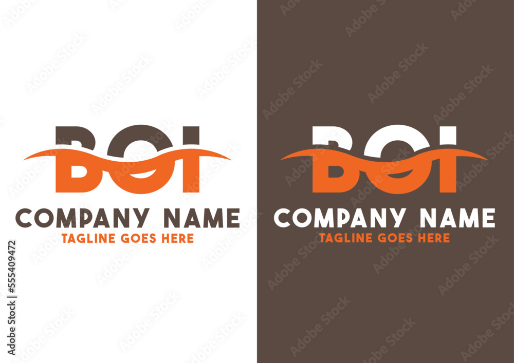Letter BOI logo design template, BOI logo Stock Vector | Adobe Stock