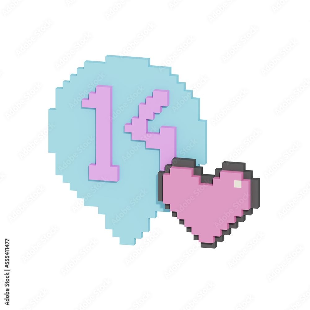 14 Pinned Love 3D Design Voxel Valentine 14 Pinned Love 3D Design Voxel Valentine