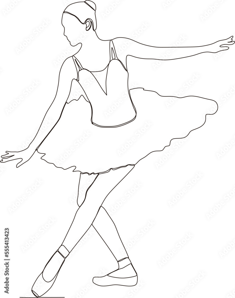 continuous line of beautiful women in the art of ballet dance continuous line of beautiful women in the art of ballet dance