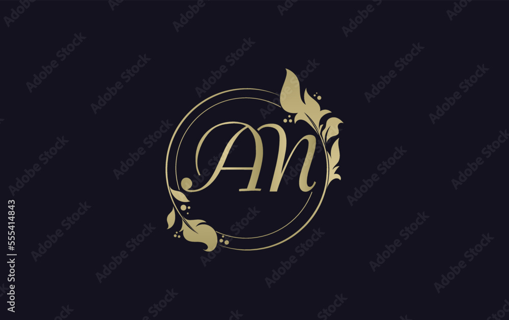 Golden circle leaf and beauty logo circle design vector. Beauty fashion with leaf. Signature font gold Circle Logo vector Golden circle leaf and beauty logo circle design vector. Beauty fashion with leaf. Signature font gold Circle Logo vector