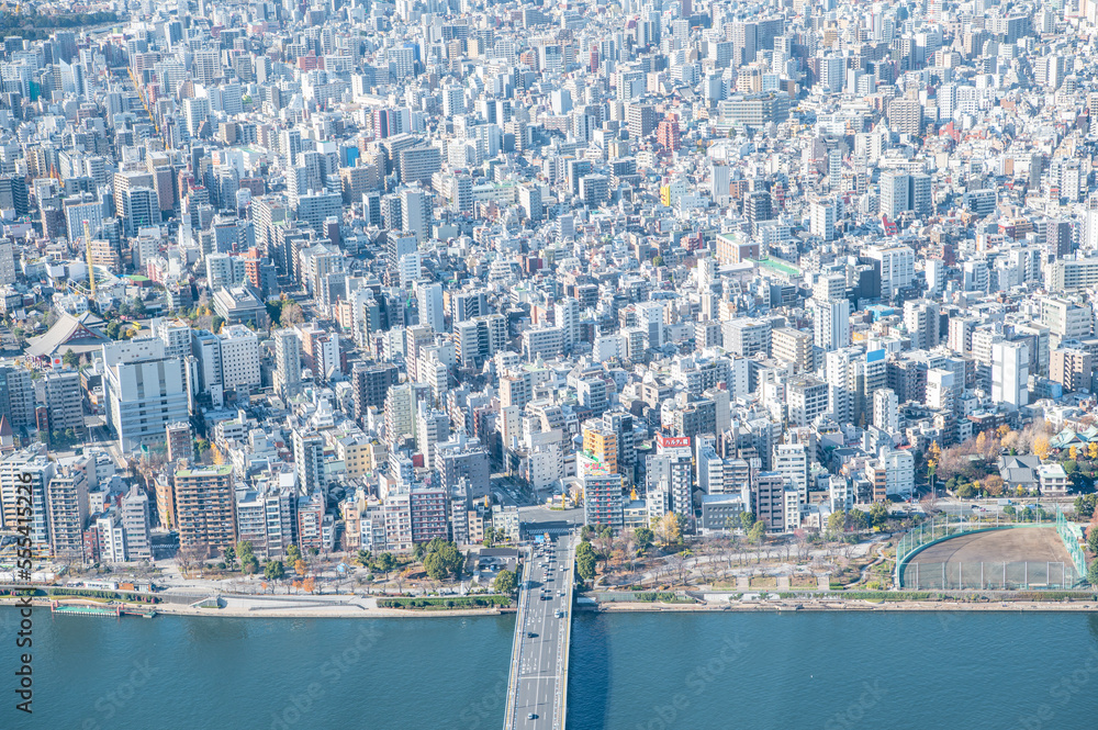 Naklejka premium 日本 東京都 都市風景 素材 イメージ