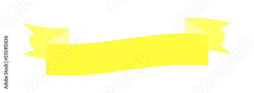 Ribbon vector banner for opening school college company business YELLOW 