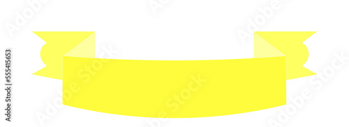 Ribbon vector banner for opening school college company business YELLOW 