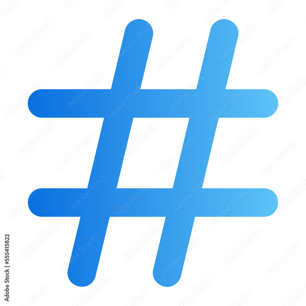 Fototapeta premium hastag gradient icon