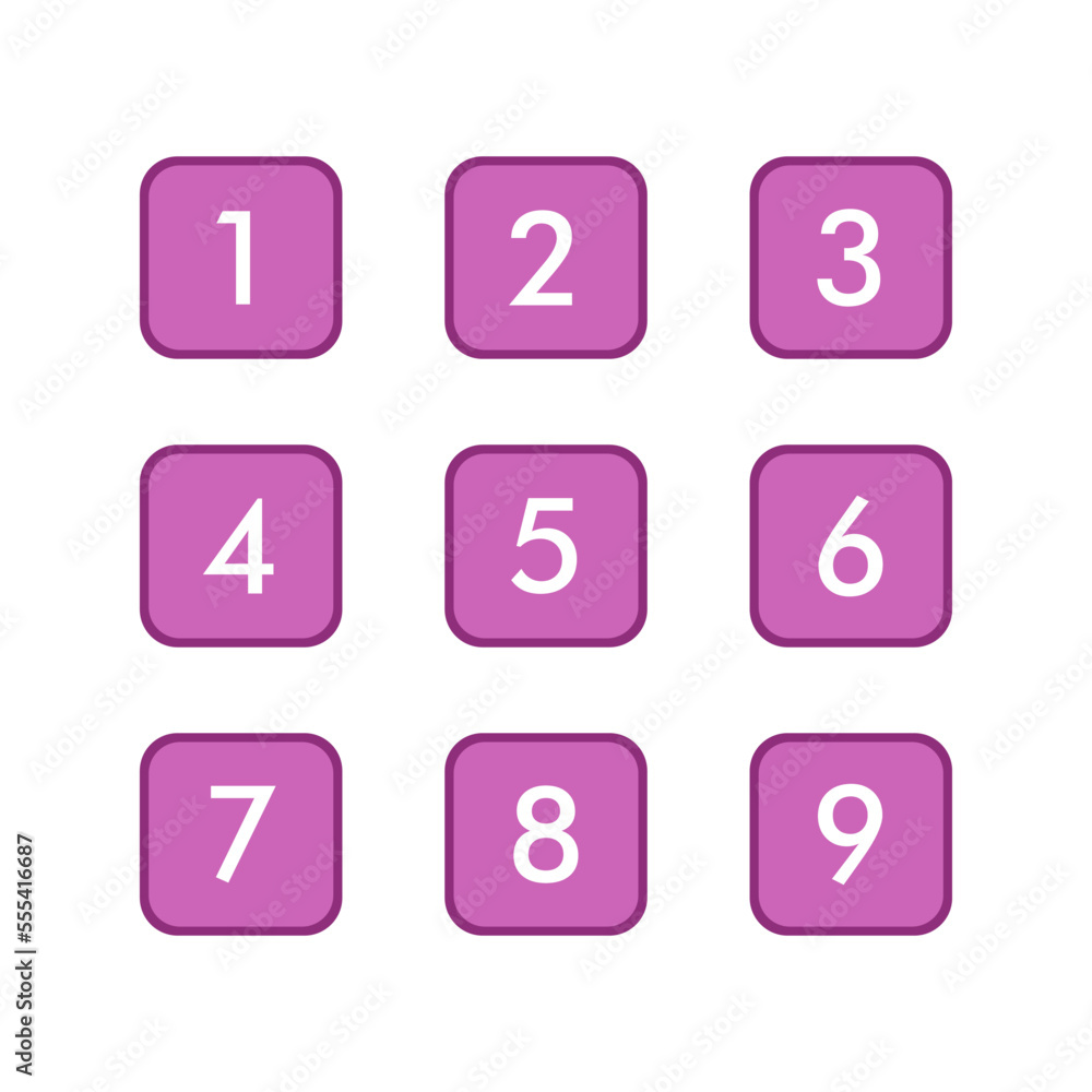 Numeric icon vector design templates Numeric icon vector design templates