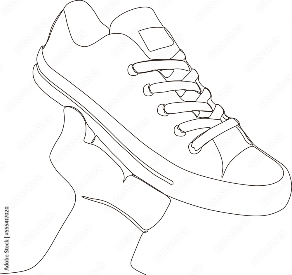 continuous line art drawing of shoes continuous line art drawing of shoes