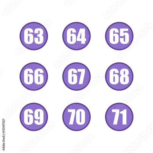 Numeric icon vector design templates