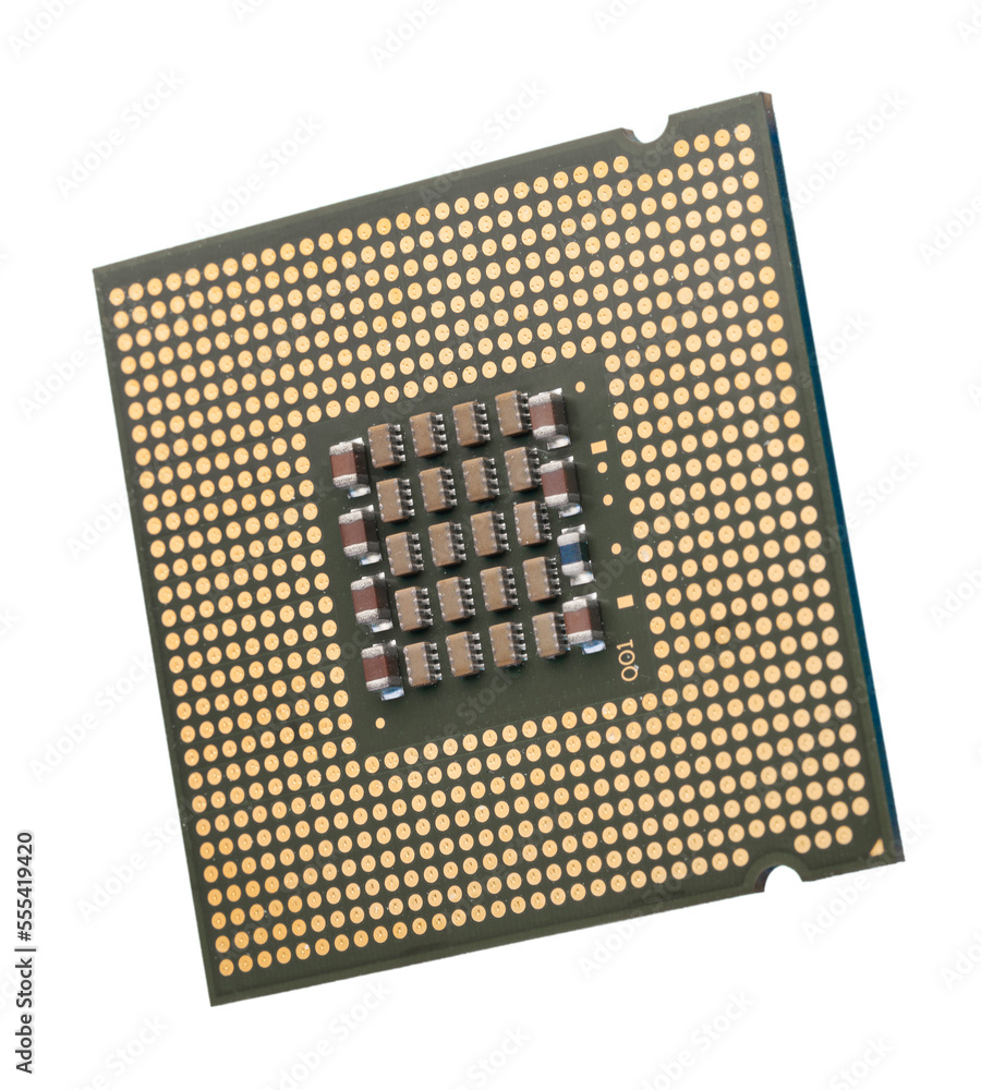 Classic digital computer processor microchip Classic digital computer processor microchip