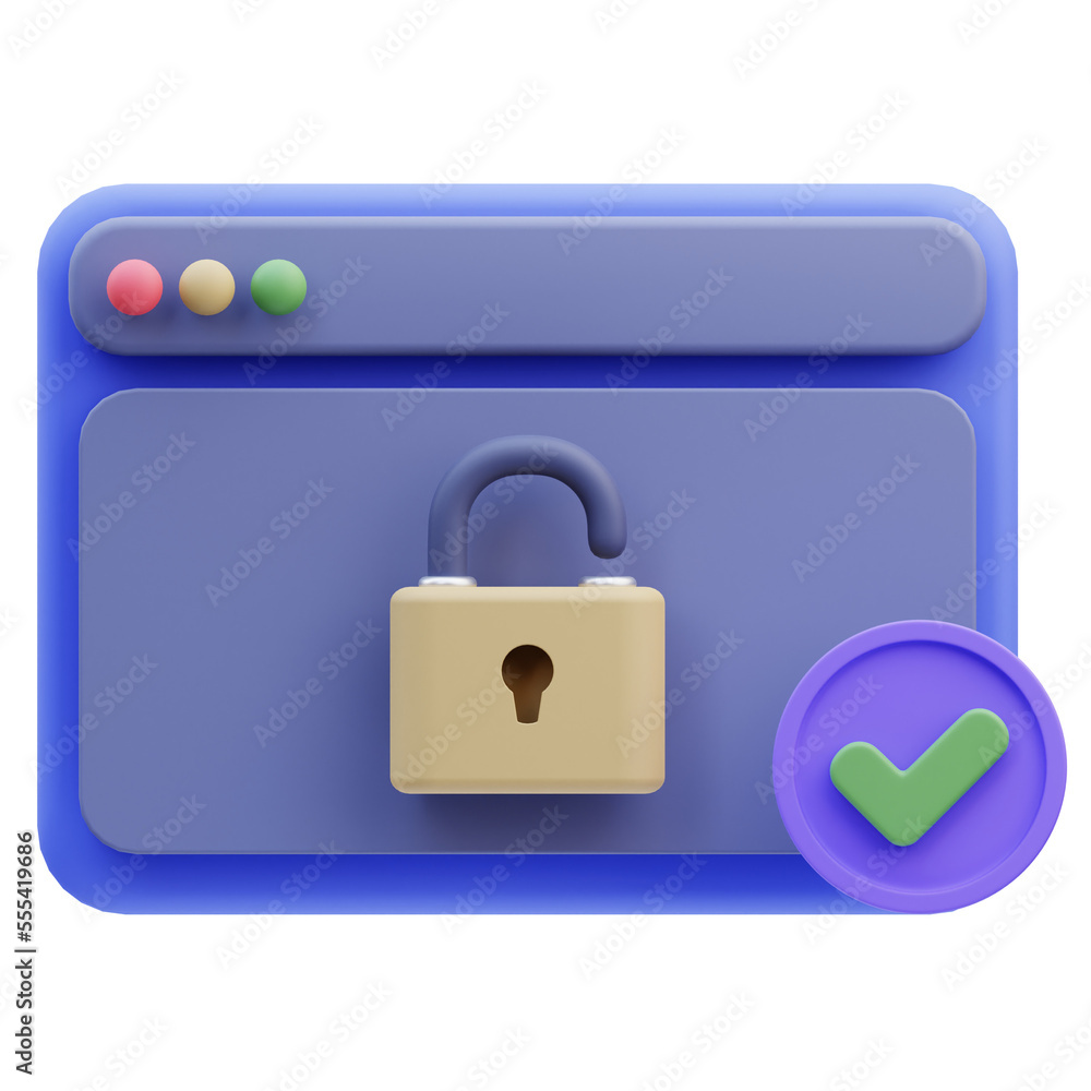 3d Illustration Internet Security web security 3d Illustration Internet Security web security