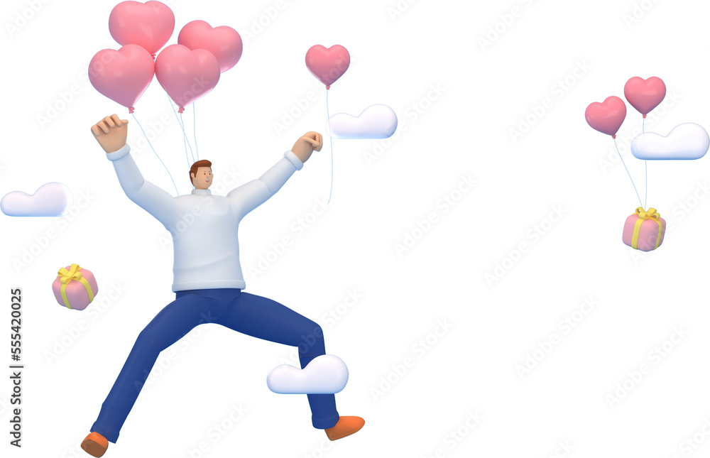 3d character in the festival of Valentine's Day. 3d rendering of graphic resourse. 3d character in the festival of Valentine's Day. 3d rendering of graphic resourse.
