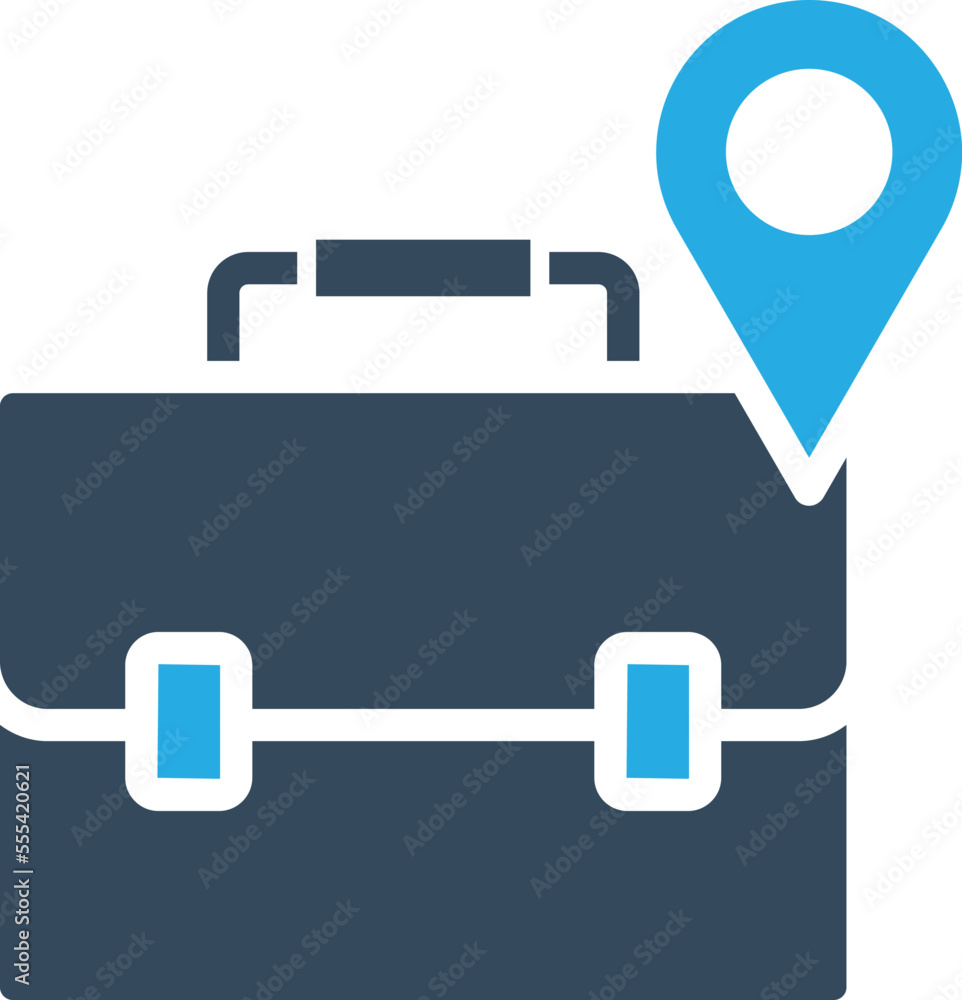 Briefcase Location Vector Icon
Briefcase Location Vector Icon