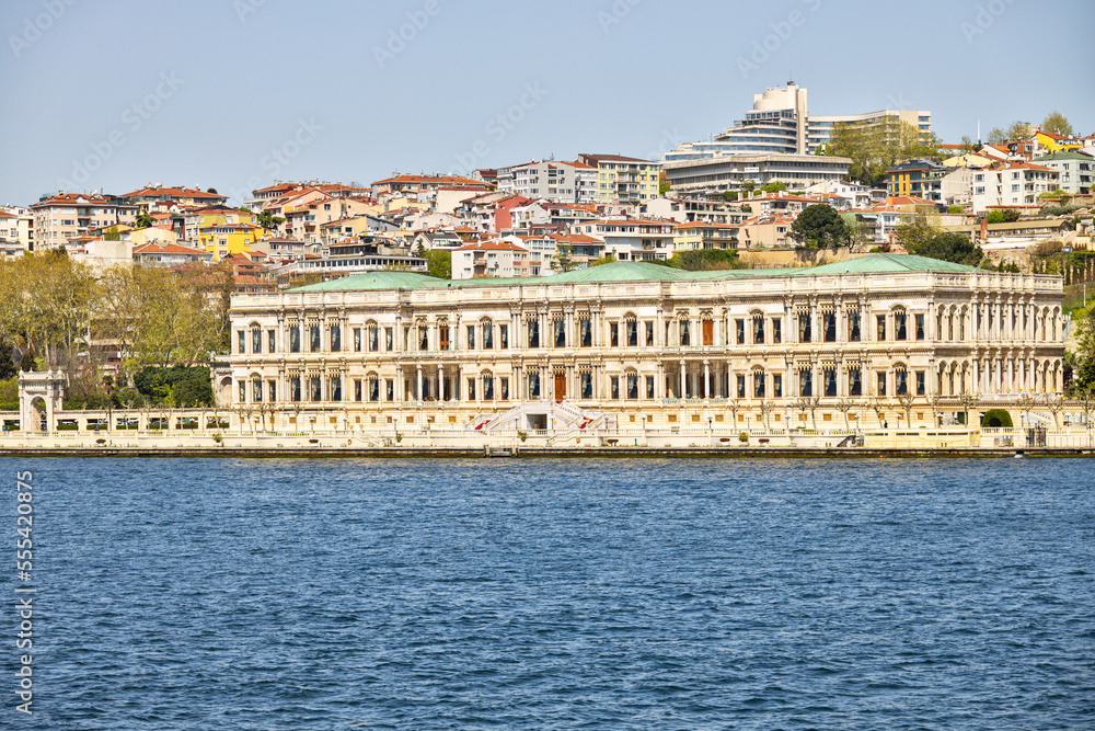 Luxury palace at Bosphorus shore, in Istanbul Turkey