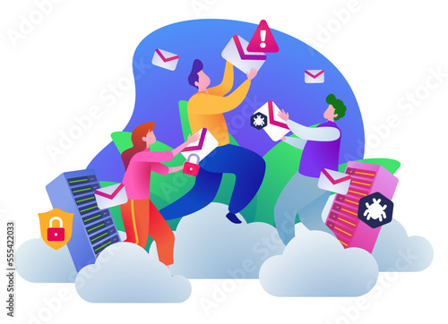 Managed service for email server protection against trojan and unwanted spam. Cloud storage and server security management.