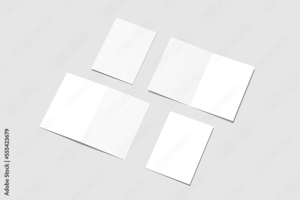 A5 Bifold Brochure Blank Mockup A5 Bifold Brochure Blank Mockup