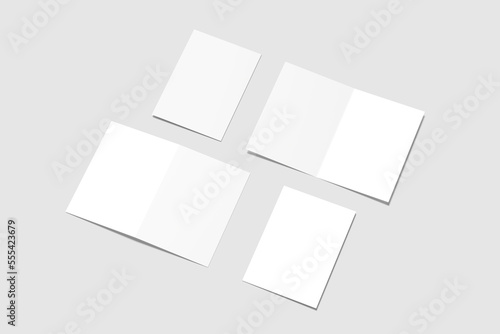 A5 Bifold Brochure Blank Mockup