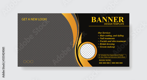 Hair and salon spa banner design